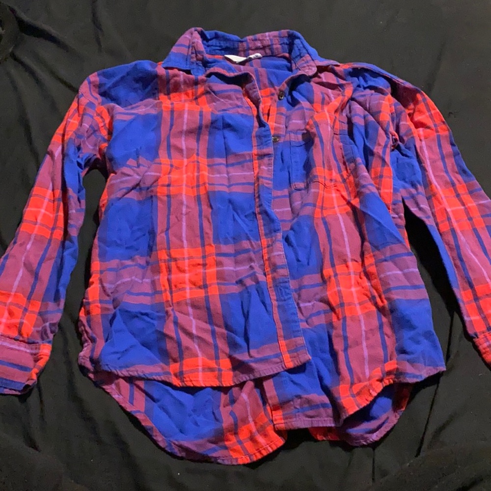 Old Navy , size : Lg , color : red/blue plaid